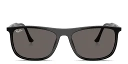 Shop Ray-Ban Logo Signature Unisex Rectangle Sunglasses in Black online.