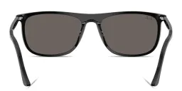 Shop Ray-Ban Logo Signature Unisex Rectangle Sunglasses in Black online.