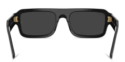 Shop Ray-Ban Lukas Unisex Rectangle Sunglasses in Black online.