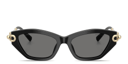 Shop TIFFANY Tiffany HardWear Cat-Eye Sunglasses in Black online.