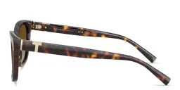 Shop TIFFANY Tiffany T Cat-Eye Sunglasses in Havana online.