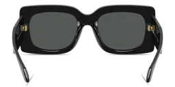 Shop VERSACE Logo Signature Oversized Square Sunglasses in Black online.