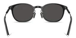 Shop Moncler Barbb Unisex Round Sunglasses in Shiny Black online.