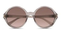 Shop Chloe Logo Signature Oversized Panthos Sunglasses in Transparent Grey online.