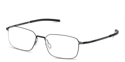 Shop ic! berlin Kouji Unisex Rectangle Eyeglasses in Black online.