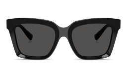 Shop Dolce & Gabbana Logo Signature Square Sunglasses in Black online.