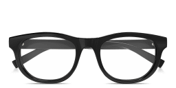 Shop GUCCI Web Square Eyeglasses in Black online.