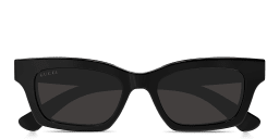 Shop GUCCI Logo Signature Cat-Eye Sunglasses in Black online.