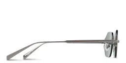 Shop EYE'M Rimless Irregular Sunglasses in Gunmetal online.