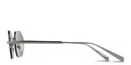 Shop EYE'M Rimless Irregular Sunglasses in Gunmetal online.