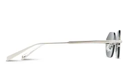 Shop EYE'M Rimless Irregular Sunglasses in Silver online.