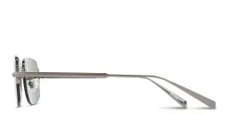 Shop EYE'M Rimless Rectangle Sunglasses in Gunmetal online.