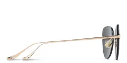 Shop EYE'M Rimless Cat-Eye Sunglasses in Gold online.