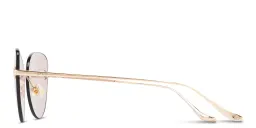 Shop EYE'M Rimless Cat-Eye Sunglasses in Gold online.