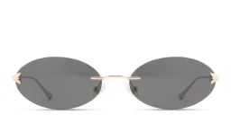 تسوق نظارات شمسية بيضاوية بدون إطار EYE'M بلون ذهبي أونلاين.