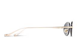 Shop EYE'M Rimless Oval Sunglasses in Gold online.