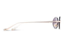 Shop EYE'M Rimless Oval Sunglasses in Light Gold online.