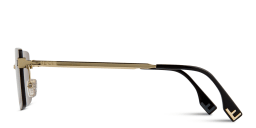 Shop FENDI Sky Rimless Rectangle Sunglasses in Polished Gold online.