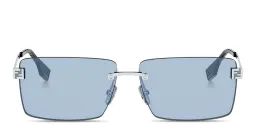 Shop FENDI Sky Rimless Rectangle Sunglasses in Palladium online.