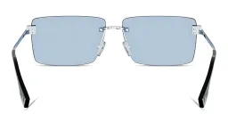 Shop FENDI Sky Rimless Rectangle Sunglasses in Palladium online.