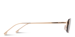 Shop FENDI Fendi First Crystals Rimless Rectangle Sunglasses in Yellow online.
