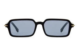 Shop FENDI Selleria Rectangle Sunglasses With Blue Light Lenses in Black online.