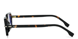Shop FENDI Selleria Rectangle Sunglasses With Blue Light Lenses in Havana online.