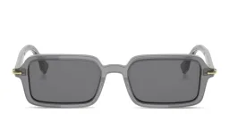Shop FENDI Selleria Rectangle Sunglasses With Blue Light Lenses in Opaline Grey online.