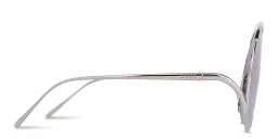 Shop LOEWE Hillock Oversized Aviator Sunglasses in Silver online.