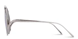 Shop LOEWE Hillock Oversized Aviator Sunglasses in Silver online.