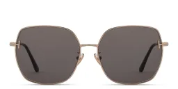 Shop TOM FORD T Logo Oversized Square Sunglasses in Gold online.