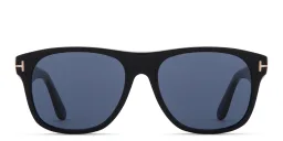 Shop TOM FORD T Logo Square Sunglasses in Black online.