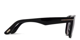 Shop TOM FORD T Logo Square Sunglasses in Black online.