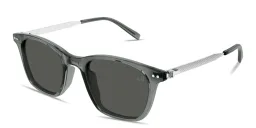 Shop Dunhill Heritage Lock Hinge Combi Square Sunglasses in Transparent Grey online.