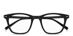 Shop Dunhill Heritage Lock Hinge Combi Square Eyeglasses in Black online.