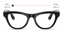 Shop Ray-Ban Meta Skyler Unisex Cat-Eye Sunglasses in Shiny Black online.