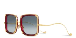 Shop ANNA KARIN KARLSSON White Moon Limited 5th Edition Oversized Square Sunglasses in Red online.