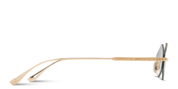 Shop ANNA KARIN KARLSSON Crystal Nest Triangle Unisex Rimless Irregular Sunglasses in Gold online.