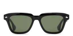 Shop SESTINI Quattro Unisex Square Sunglasses in Shiny Black online.