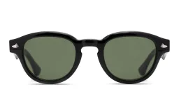 Shop SESTINI Sei E Mezzo Unisex Panthos Sunglasses in Shiny Black online.