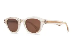 Shop SESTINI Sei E Mezzo Unisex Panthos Sunglasses in Crystal online.