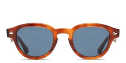 Shop SESTINI Sei E Mezzo Unisex Panthos Sunglasses in Shiny Honey Tortoise online.