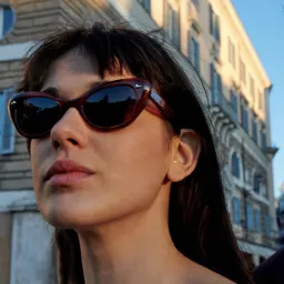Shop SESTINI Quattordici Cat-Eye Sunglasses in Shiny Honey Tortoise online.
