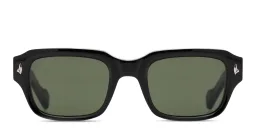 Shop SESTINI Carlo II Limited Edition Unisex Square Sunglasses in Shiny Black online.