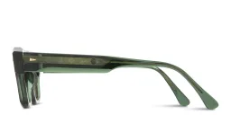 Shop AHLEM Rivoli Rectangle Sunglasses in Dark Green online.