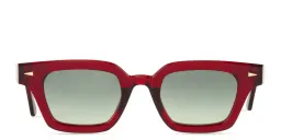 Shop AHLEM Limited Edition Boétie Rectangle Sunglasses in Burgundy online.