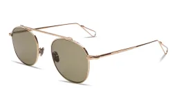 Shop AHLEM Belleville Unisex Panthos Sunglasses in Grey Gold online.