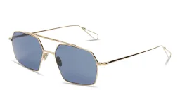 Shop AHLEM Haussmann Irregular Sunglasses in champagne online.