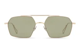 Shop AHLEM Haussmann Irregular Sunglasses in Grey Gold online.