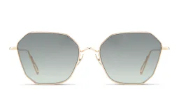 Shop AHLEM Marceline Irregular Sunglasses in champagne online.